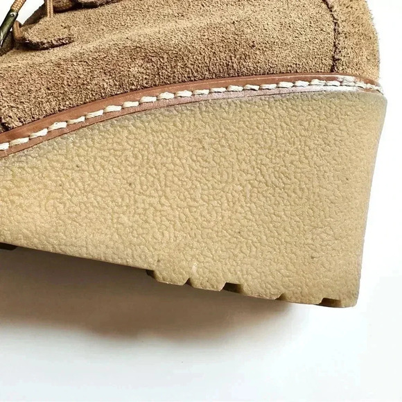 Toms Suede Kala Desert Wedged Laced Up Booties - Picture 7 of 9